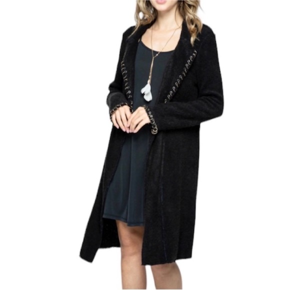 VOCAL grommet rings long sleeve jacket S black - Picture 4 of 11